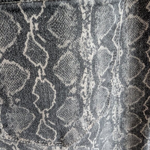 Blank NYC Reade Crop Snakeskin Skinny Jean Size 30 Python grey white Rock Grunge - Picture 10 of 12